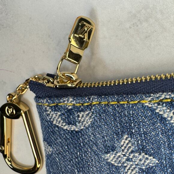 Louis Vuitton Denim Key Pouch Cherry LV X TM Murakami Monogram Cerises Bag Rare - Picture 11 of 14
